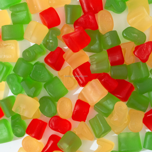 OEM Factory Wholesale Halal 3D Number Shape Gummy Candy Fruity Flavor Multi-Colored Bag for Child