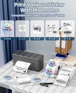 Impresora de Etiquetas de Envío Inalámbrica Phomemo <span class=keywords><strong>PM</strong></span> 241/245/259 BT, Impresora Térmica para Pequeñas Empresas y Paquetes de Envío - Product Image 4