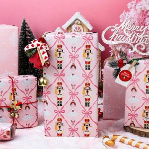 Pink Nutcracker <b>Wrapping</b> <b>Paper</b> 46.8 Square Feet Double Side Reversible Christmas Gift Wrap For Girls Craft - Product Image 2