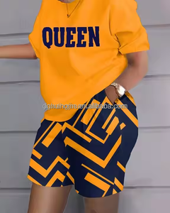 <span class=keywords><strong>Ensemble</strong></span> décontracté deux pièces pour <span class=keywords><strong>femme</strong></span>, été, uni, avec t-shirt à manches courtes et <span class=keywords><strong>short</strong></span> en mousseline, décoration vintage, respirant, séchage rapide - Product Image 2