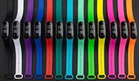 Jam Tangan Digital Sport LED Silikon untuk Anak Perempuan Wanita Pria Laki-laki, Jam Tangan LED Sentuh Silikon TPU untuk Hadiah Promosi
