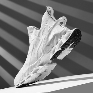 Chaussures de sport pour hommes <span class=keywords><strong>2022</strong></span>, design écailles de poisson, maille hautement élastique, chaussures décontractées respirantes et confortables pour le fitness en plein air, printemps automne - Product Image 2