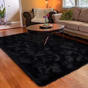 Vente d'usine - Tapis de salon en polyester de grande taille, tapis moelleux et shaggy, tapis luxueux et doux, tapis antidérapant - Product Image 5