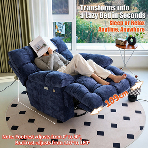 Sillón Reclinable Eléctrico con Control por Voz, Masaje y Calefacción, Giro de 270 Grados y Reclinación de <span class=keywords><strong>160</strong></span> Grados, Sofá Reclinable - Product Image 5