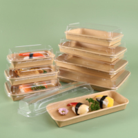 Plateaux en papier kraft biodégradable imperméables pour aliments, pâtisseries, desserts, plateaux en papier brun pour collations, gâteaux, sushis, assiettes en papier