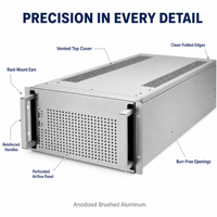 Châssis de serveur TZR 4U, fabrication sur mesure en tôle, découpe laser, poinçonnage, boîtier de montage en rack de précision, pièces de boîtier, usine