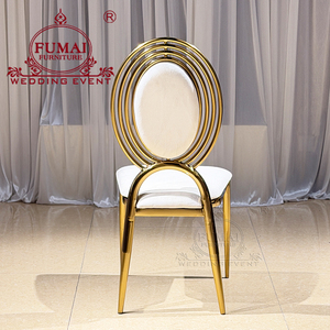 เก้าอี้งานแต่งงานโครงเหล็กสแตนเลสสีทองทันสมัยสำหรับงานหรูหรา - Product Image 4