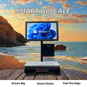 للبيع بالجملة نظام POS بشاشة لمس مزدوجة مقياس وزن جهاز كمبيوتر مقياس الكل في واحد مع طابعة للسوبر ماركت - Product Image 5