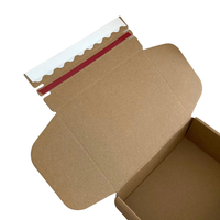 Boîtes d'emballages personnalisés naturels durables et durables pour bandes déchirables d'expédition Boîte d'expédition en carton papier pliable réutilisable avec logo personnalisé
