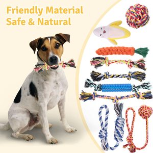 Kingtale Perlengkapan Hewan Peliharaan Mainan Kunyah Anjing Anak Anjing 18 Buah Mainan Kunyah untuk Anak Anjing yang Sedang Tumbuh Gigi dengan Mainan Anjing Aksesoris Hewan Peliharaan dari Perlengkapan Hewan Peliharaan - Product Image 3