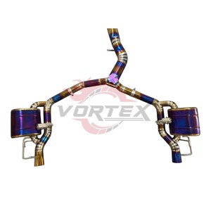 ท่อไอเสีย Vortex Titanium สำหรับ Mercedes Benz AMG GT50 E53 3.0T Valvetronic Catback สีฟ้าเบิร์นท์ เสียงดุดัน - Product Image 2