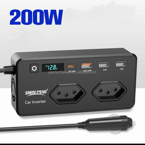 Chargeur de voiture rapide 200W avec affichage numérique, commande OEM brésilienne personnalisée pour voiture AC 220V - Product Image 1