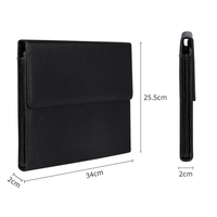 Portable en cuir PU pliable dossier porte-documents pour hommes et femmes décontracté Chic Document sac pour cahier manuels stockage