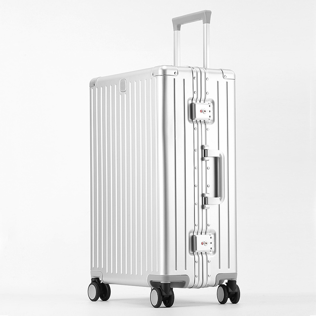 Luxury High-end Large Capacity 28 bar Travel Boarding Suitcase, 20 Inch All Metal Aluminum Magnesium Alloy Luggage