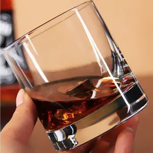 Bcnmviku 300Ml Whisky Ronde Beker Individuele Verpakking Aanpassen Geschenkdoos Loodvrij Kristallen Glazen Beker Vaste Whiskyglazen