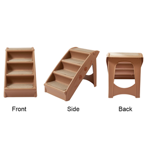Escaliers en plastique mignons et pliants pour animaux de compagnie pour lits hauts durables, intérieurs et extérieurs, 4 marches pour chiens et chats, vente en gros et bon marché - Product Image 2