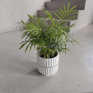 Pots à fleurs en ciment légers en gros, ensemble intérieur et extérieur avec un design européen élégant, forme ronde pour la décoration de jardin - Product Image 2