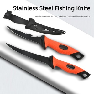 มีดพกพาสำหรับตกปลาและตั้งแคมป์ สแตนเลส 3CR13 ปลายหยดน้ำ หนา 2 มม. ด้ามพลาสติก OEM EDC DIY เกรดอุตสาหกรรม - Product Image 1