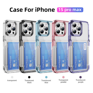 Custodia Trasparente con Porta Carte a Ribalta per <span class=keywords><strong>iPhone</strong></span> 17 Pro Max, <span class=keywords><strong>Cover</strong></span> Protettiva con Inserimento Carte e Funzione <span class=keywords><strong>Portafoglio</strong></span> - Product Image 4