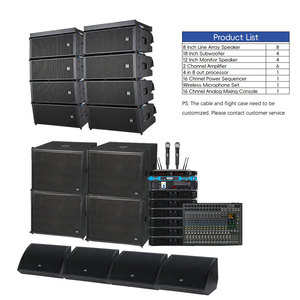 Système de sonorisation DBK 8 pouces 8+4 Line Array complet pour DJ avec enceinte de monitoring, table de mixage audio et amplificateur pour concert - Product Image 3