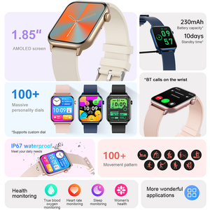 नई Zw64 को गेम फ्लैशलाइट अलार्म घड़ी शरीर तापमान स्वास्थ्य निगरानी खेल फिटनेस ट्रैकर स्मार्टवॉच - Product Image 3