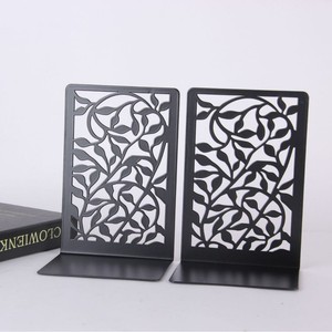 Cleye Metal <b>Tree</b> Bookend Hollow Design Desktop Bookshelf Storage <b>Book</b> Clip - Product Image 2