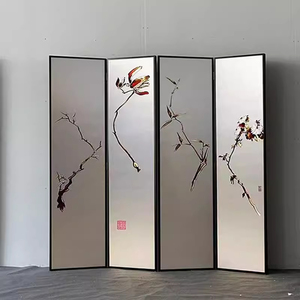 ฉากกั้นห้องแบบพับได้ บายอุบุ ทำจากเงินแท้ งานแฮนด์เมด ลายพิมพ์สวยงาม ตกแต่งภายในอย่างประณีต  สามารถปรับแต่งได้ - Product Image 4