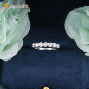 Bague de Fiançailles et de Mariage Unisexe en Argent Sterling 925 Plaqué Or, Moissanite VVS Certifiée par un Certificat Tierce Partie, Sertissage à Griffes – Nouvelle Collection Goldleafgem - Product Image 4