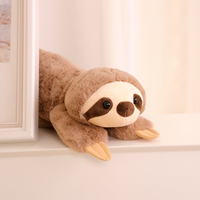 Ensemble de jouets en peluche lestés - Soulagement de l'anxiété Cadeau de Noël Coton PP Finition lavée avec des jouets en peluche en forme de renard paresseux