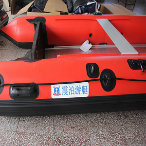 Bateau gonflable ZB-<span class=keywords><strong>420</strong></span> de vente d'usine Tube en PVC bateau de dériveur à fond épaissi avec plancher en aluminium pour la pêche - Product Image 4