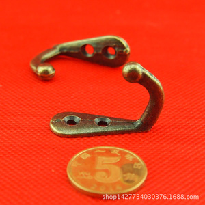 Gancho de pared individual BF33 de aleación de zinc estilo antiguo, 32 mm x 12 mm, gancho extra pequeño para ropa - Product Image 2