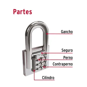 Master con 36 unità di ferro lucchetto 32 mm gancio corto in scatola, HERMEX - Product Image 2