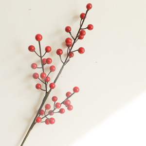Tige de baies artificielles rouges 2024, branches de baies de <span class=keywords><strong>houx</strong></span> de Noël, plante artificielle pour la décoration florale, bricolage à domicile - Product Image 4