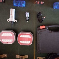 Kit d'éclairage de remorque sans fil NICAR LED 24V IP65 étanche avec base magnétique améliorée, ajustement universel pour remorques et camions