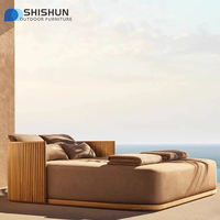 Ensemble de canapés et tables en bois massif de teck, modernes, durables et de haute qualité, pour l'extérieur, idéal pour salon, villa, hôtel, confortable
