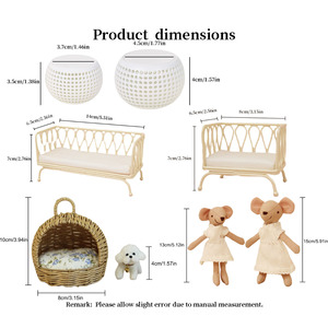 Bộ đồ nội thất phòng ngủ mini búp bê cổ điển lấy cảm hứng từ Châu Âu, nâng cao thẩm mỹ Nhà búp bê - Product Image 6