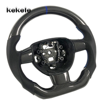 Volant en cuir perforé personnalisé en fibre de carbone pour Ford Focus MK2 RS ST 2006-2012, accessoires intérieurs de voiture