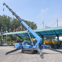 Grue araignée hydraulique sur chenilles de 3, 5 et 8 tonnes avec ventouse pour murs-rideaux et verre de grande hauteur