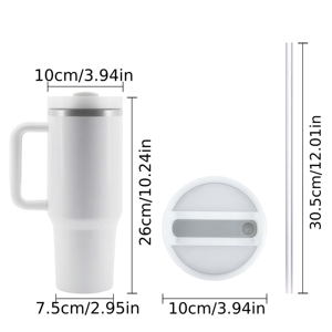 Lot de 20 gobelets isothermes modernes en acier inoxydable à double paroi, revêtement noir poudré, 40 oz, avec couvercle et paille, isolation 6-12 heures - Product Image 4