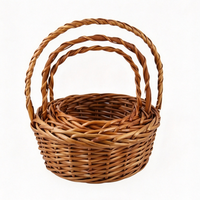 Panier à fleurs en osier tressé fait main, panier à fruits, panier cadeau de fêtes, panier en rotin, directement de l'usine, pas cher, personnalisation acceptée