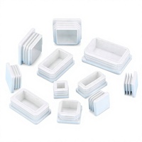Embout coulissant carré en plastique noir pour tubes carrés, bouchons en polyéthylène pour tubes carrés, embouts de finition pour tubes de meubles, embouts pour pieds de chaise