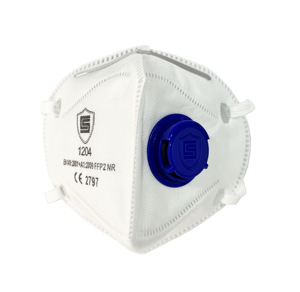 Masque respiratoire jetable FFP2NR, tissu non tissé 3 couches avec pince nasale métallique, protection anti-poussière pour la prévention des épidémies - Product Image 2