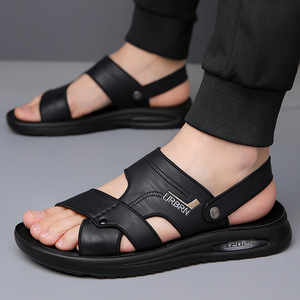 Sandalias Urbrn con tiras cruzadas para hombre, suela de goma con punta abierta, antideslizantes, para uso informal - Product Image 4