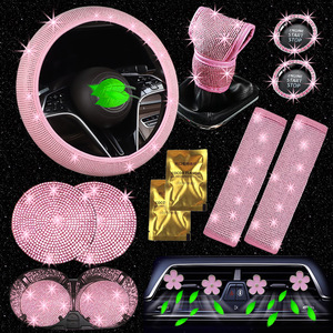 Cubierta de Volante de Diamantes para Coche, Cubierta de Hombro para Cinturón de Seguridad, Cubierta de Palanca de Cambios, Cubierta para Salida de Aire Acondicionado - Comercio Exterior Transfronterizo - Product Image 1