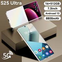 Nuevo Teléfono Móvil S25 Ultra+ Android 5G con Diseño Plegable 2025, Pantalla de Alta Calidad, Doble SIM, GPS, 24 Celdas