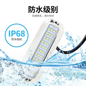 Lumière LED pour bateau 39 SMD en acier inoxydable IP68 12V 24V bleu blanc éclairage sous-marin pour piscine - Product Image 2