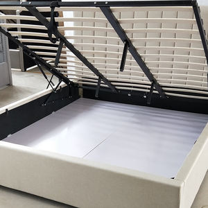 Lit double king size rembourré en tissu, design classique moderne, pour chambre à coucher ou hôtel - Product Image 4