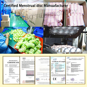 Disco <span class=keywords><strong>Menstrual</strong></span> Copa Embalaje Personalizado con Escudo a Prueba de Fugas Discos de Silicona Médica Menstruales Coletor Disco <span class=keywords><strong>Menstrual</strong></span> - Product Image 6