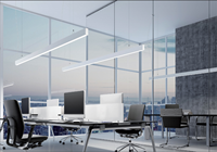 Lumière linéaire LED, lustre de bureau LED, système d'éclairage LED intérieur pour bureau