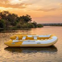 Bateau de course gonflable en PVC haute performance de 360 cm avec pont rigide pliable, durable et stable pour 6 personnes, pour les sports nautiques et la pêche